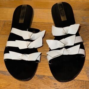 KAANAS White Bow Sandals size 9